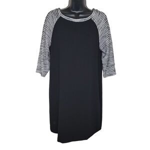 Ann Taylor Loft Nwot Tweed Sleeve Shift Dress Size 6